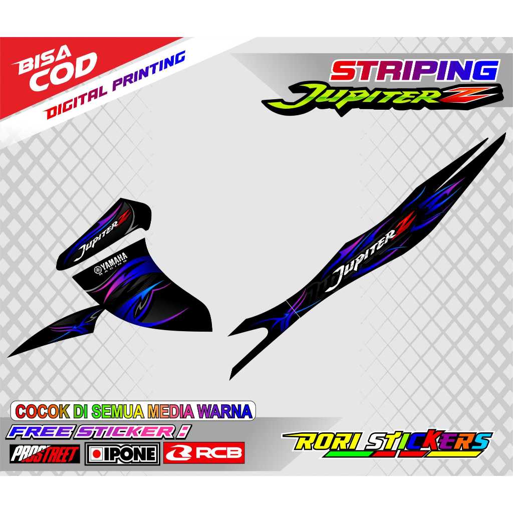 STRIPING VARIASI YAMAHA JUPITER Z BURHAN / STICKER LIST VARIASI MOTOR JUPITER Z BURHAN