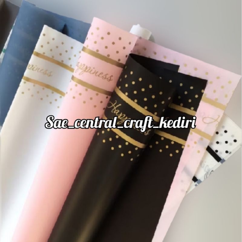 

Flower Wrapping Paper Motif Polkadot FREE PACKING Kertas Buket Bunga Motif Polka Flower Wrapping Polkadot Gold Line Happines Kertas Buket Motif