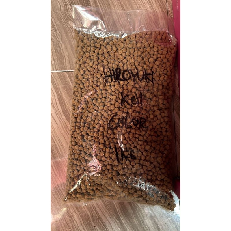 Makanan koi / pakan koi repack hiroyuki super bulky dan color 1kg