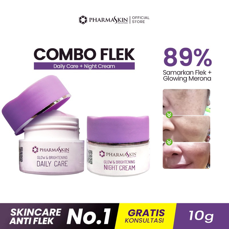 Cream Malam Flek Hitam Membandel / Pharmaskin Solution / Cream Siang Malam Flek