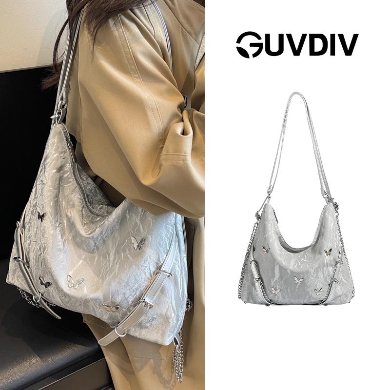 GUVDIV Tas selempang Tas Wanita Tas Tote Wanita Ransel Wanita Tas Bahu Rantai Serbaguna Kapasitas Be