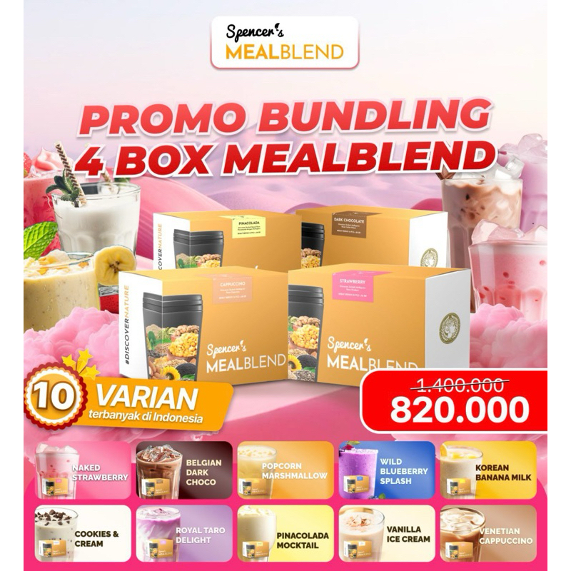 

PROMO!! 4 BOX MEALBLEND SPENCER