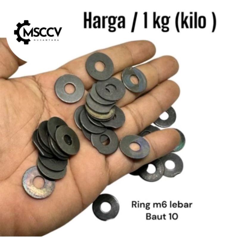 WASH RING KILOAN M6 BAUT 10 harga /kg motor mobil dll hitung / kilo ring washer kiloan original