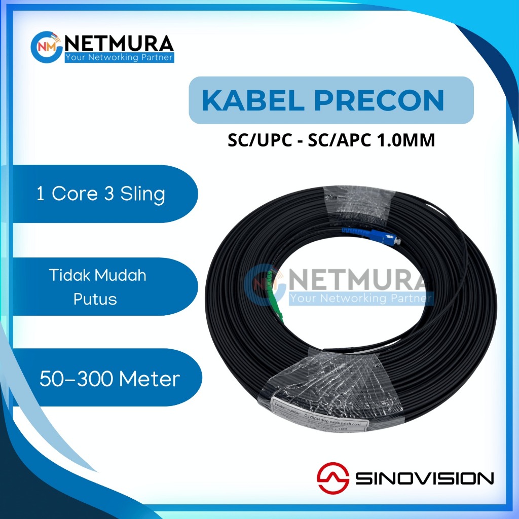 Fiber Optik Kabel Precon 50M-300M UPC-APC | FTTH Precon 1 Core -SINOVISION