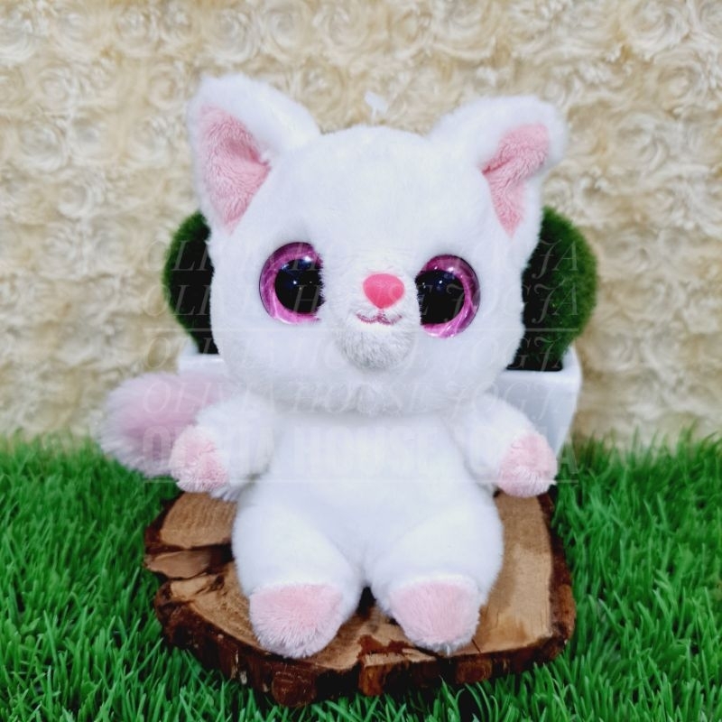 Boneka Rubah Putih S Mata Belo Boneka White Fox X Boneka Rubah Foxy Mini S