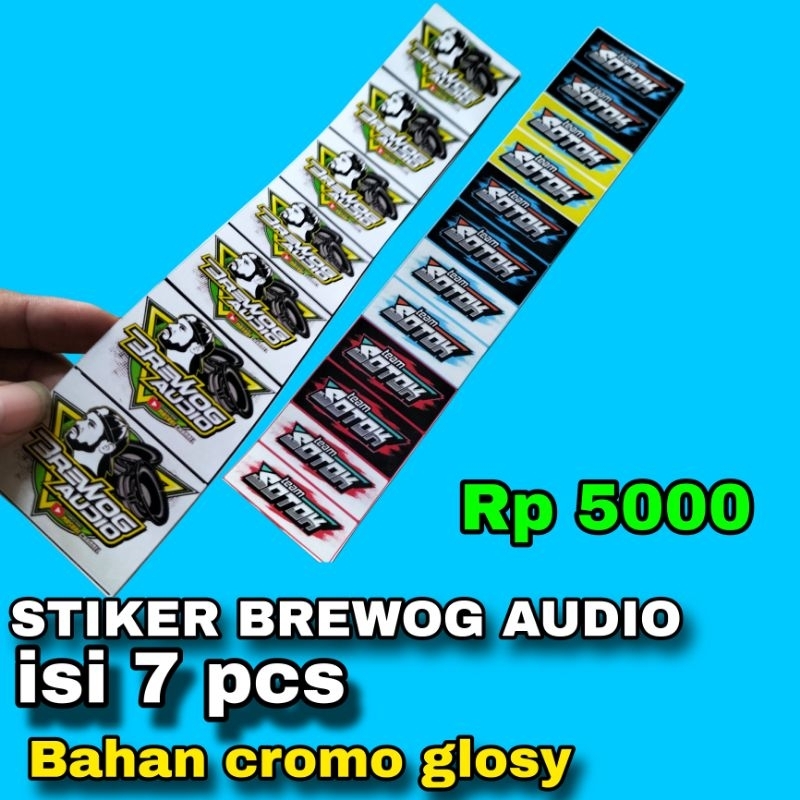 

STIKER BREWOG AUDIO ISI 7 BAHAN CROMO GLOSY