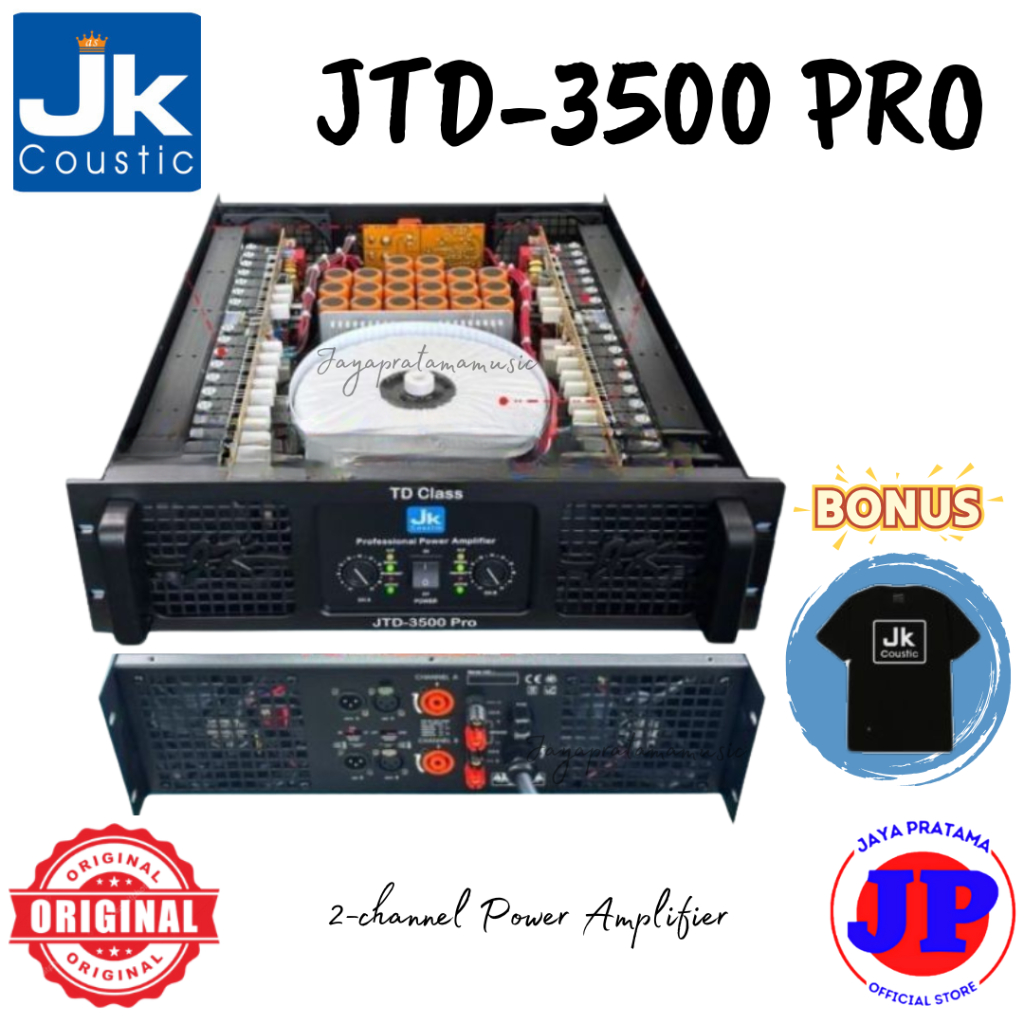JK Coustic JTD-3500 Pro 2-channel Power Amplifier Original JTD3500 Pro