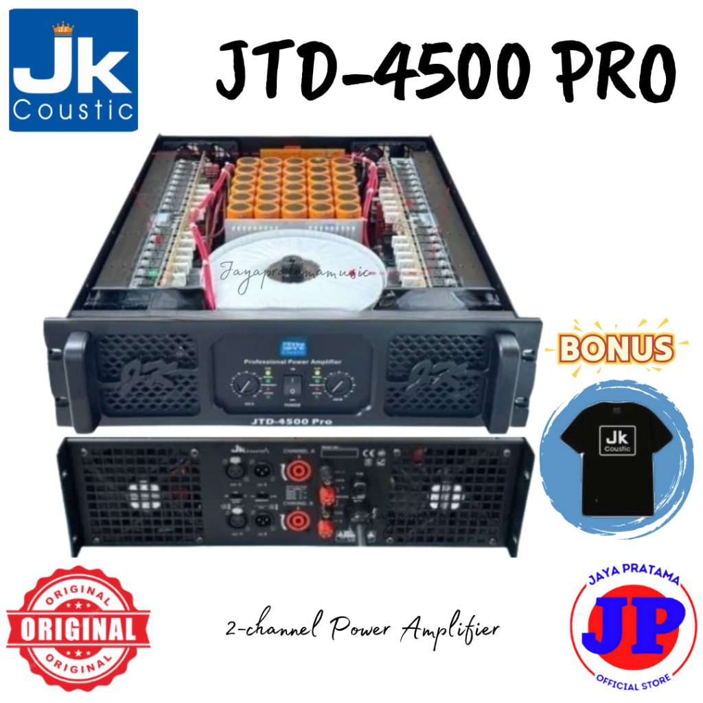 JK Coustic JTD-4500 Pro 2 -Channel Power Amplifier Original JK Coustic JTD4500 Pro