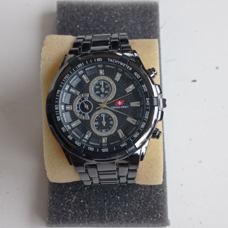 JAM TANGAN PRIA // JAM TANGAN PRIA RANTAI HITAM STAINLESS STEEL