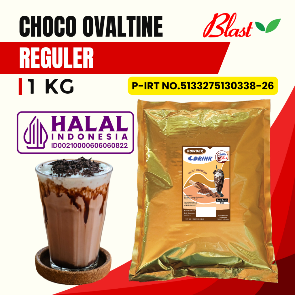 

Bubuk CHOCO OVALTINE 1 KG - Bubuk Minuman Rasa Cokelat Ovaltine - MIX Creamer + Gula