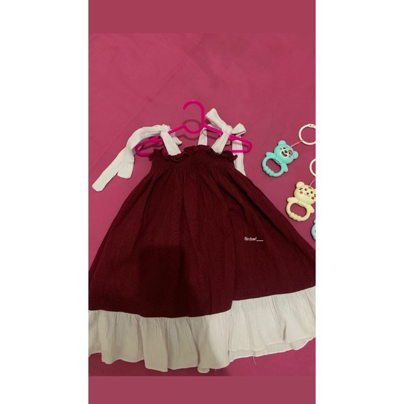 dress kondangan maroon butternut