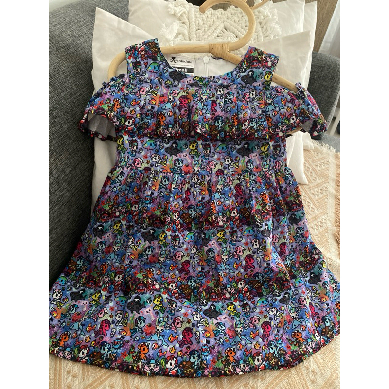 preloved dress unicorn sabrina like a new size 1-2t brand tokidoki