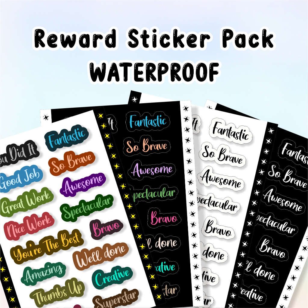 

16 Pcs Affirmation Reward Sticker Anak / Stiker Hadiah Penghargaan Untuk Murid WATERPROOF