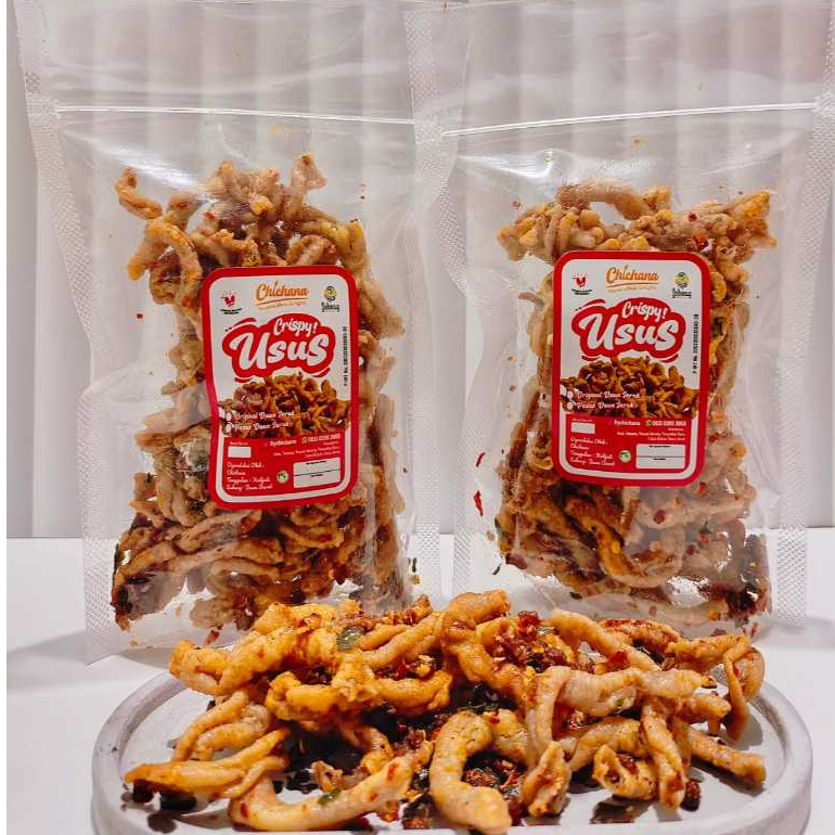 

Usus Crispy Pedas Daun Jeruk & Original 130 gr By Chichana