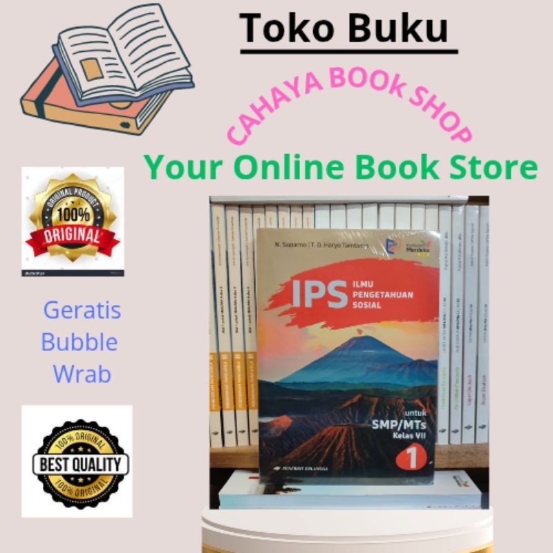 Buku IPS Kelas 1, 7 SMP/MTs Revisi Kurikulum Merdeka Erlangga N. Suparno