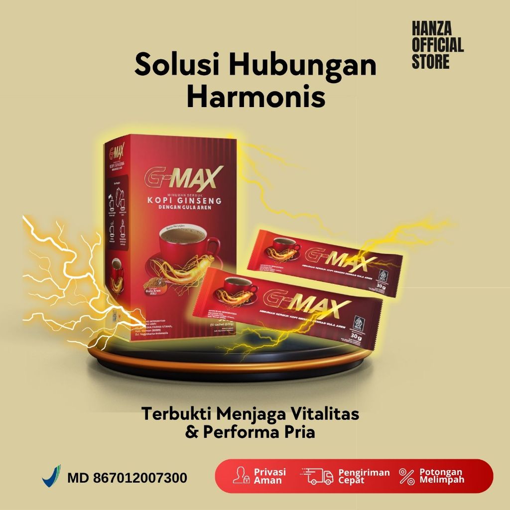 

Kopi Ginseng G-MAX Mood Booster Performa Pria isi 10 Sachet