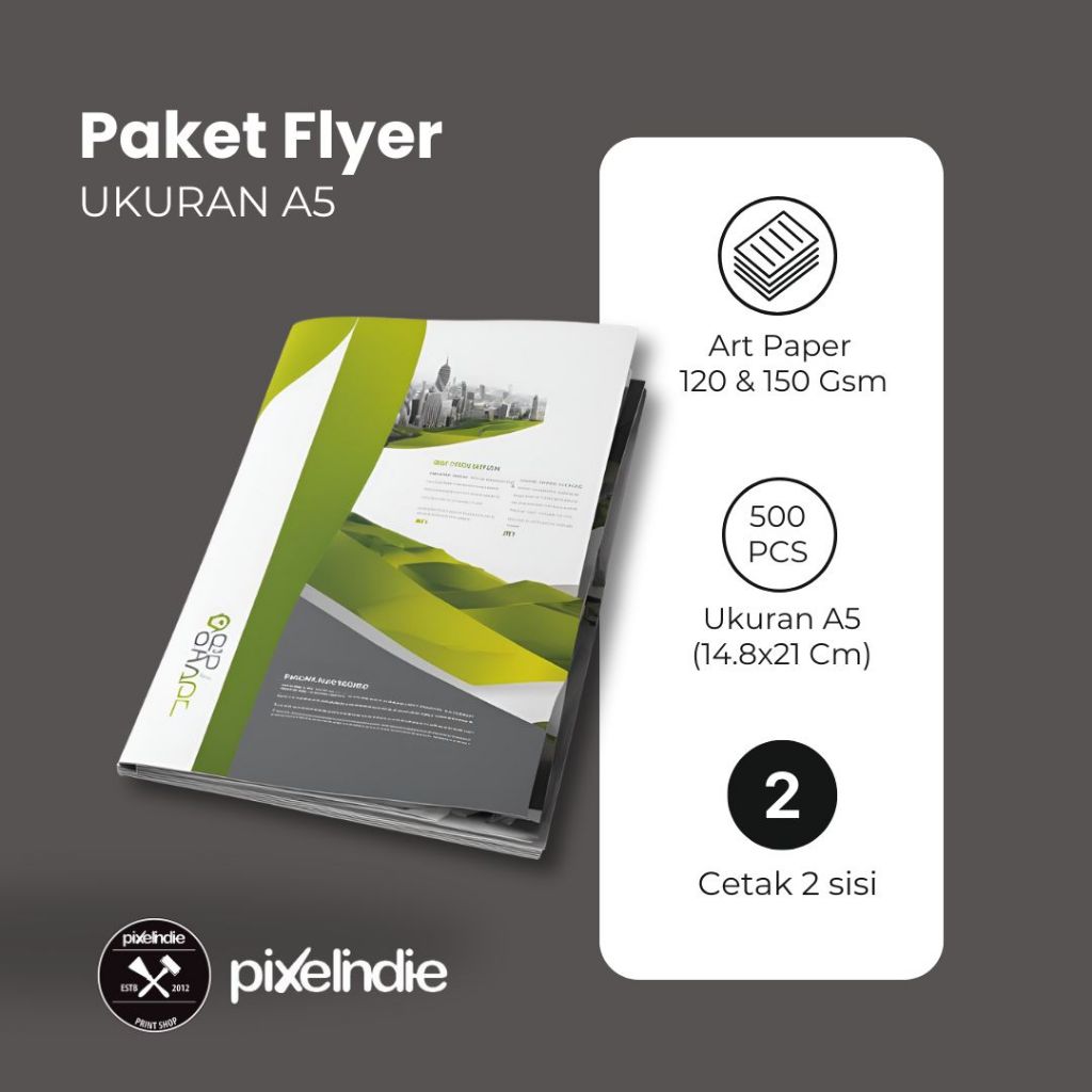 

Cetak Brosur atau Flyer Artpaper 150gsm Ukuran A5 2 Sisi