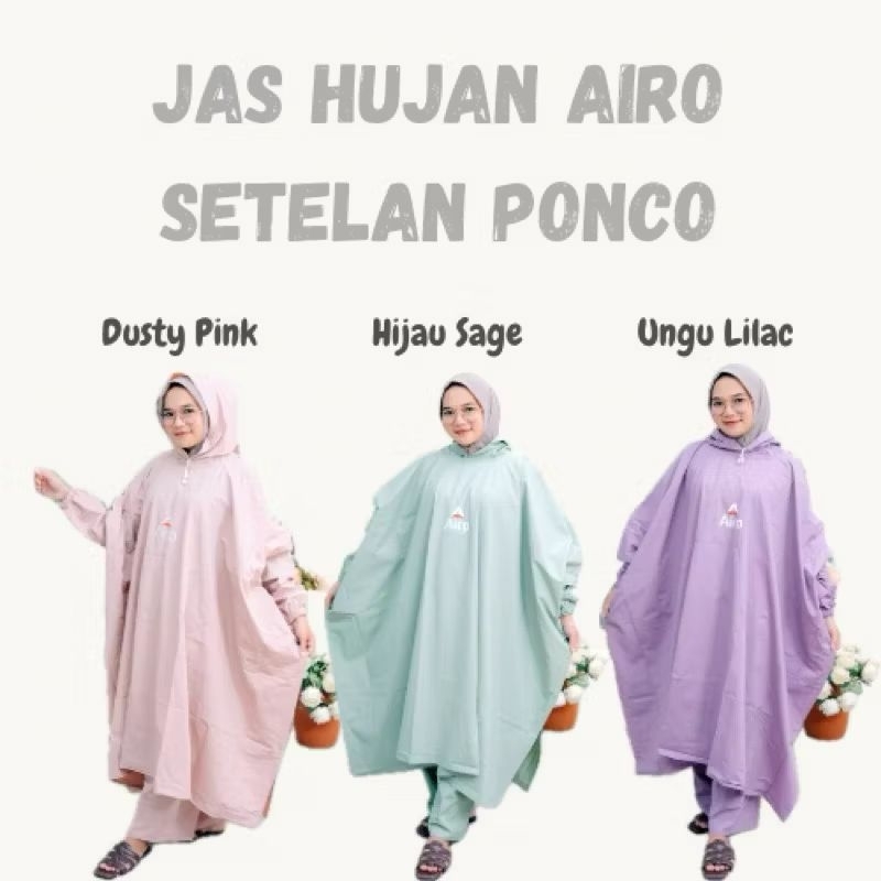 JAS HUJAN AIRO SETELAN PONCO/RAINCOAT PONCO JUMBO