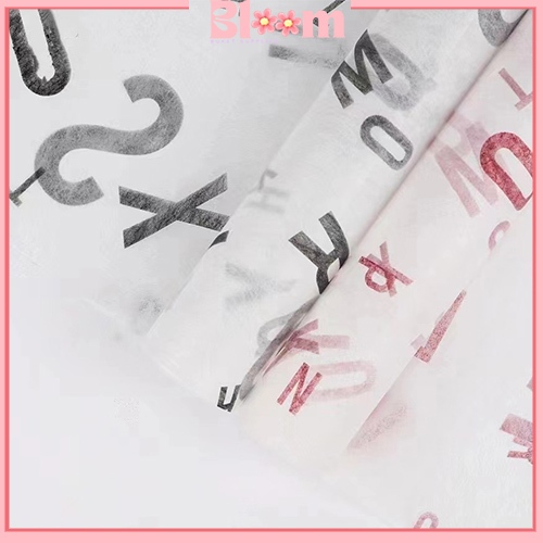 

20 Lembar Kertas Buket Bunga Wajik Tissue Motif Alphabet Flower Wrapping Cellophane Wajik Tissue KB73