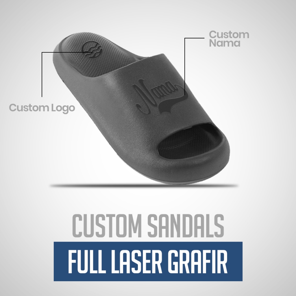 Ohio * Sandal Slide Unisex Custom Black I Sandal Slop Pria Wanita Custom l Sandal Slide Pria Casual 