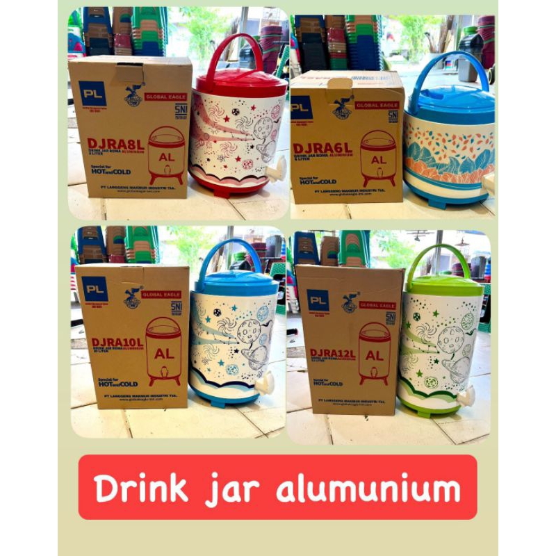 DRINK JAR  LITER ROMA GLOBAL EAGLE / TEMPAT AIR MINUM / TERMOS AIR PANAS DINGIN