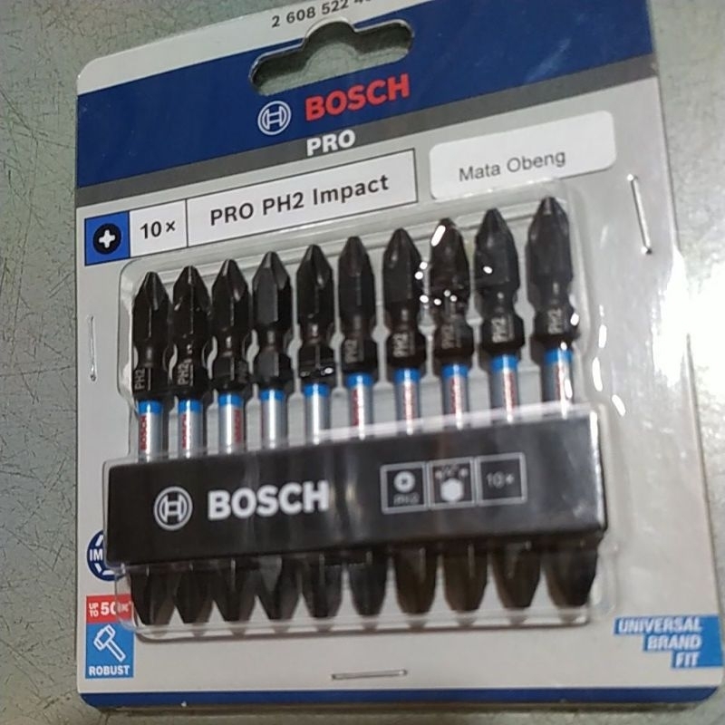Bosch Mata obeng IMPACT hitam(+) magnet PH2