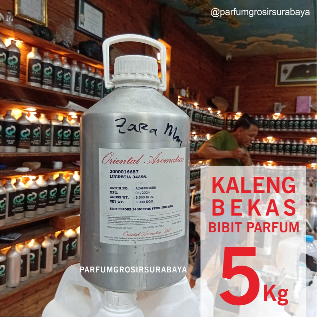 Kaleng Aluminium 5kg | Kaleng Kosong | Kaleng Bekas Bibit Parfum 5kg