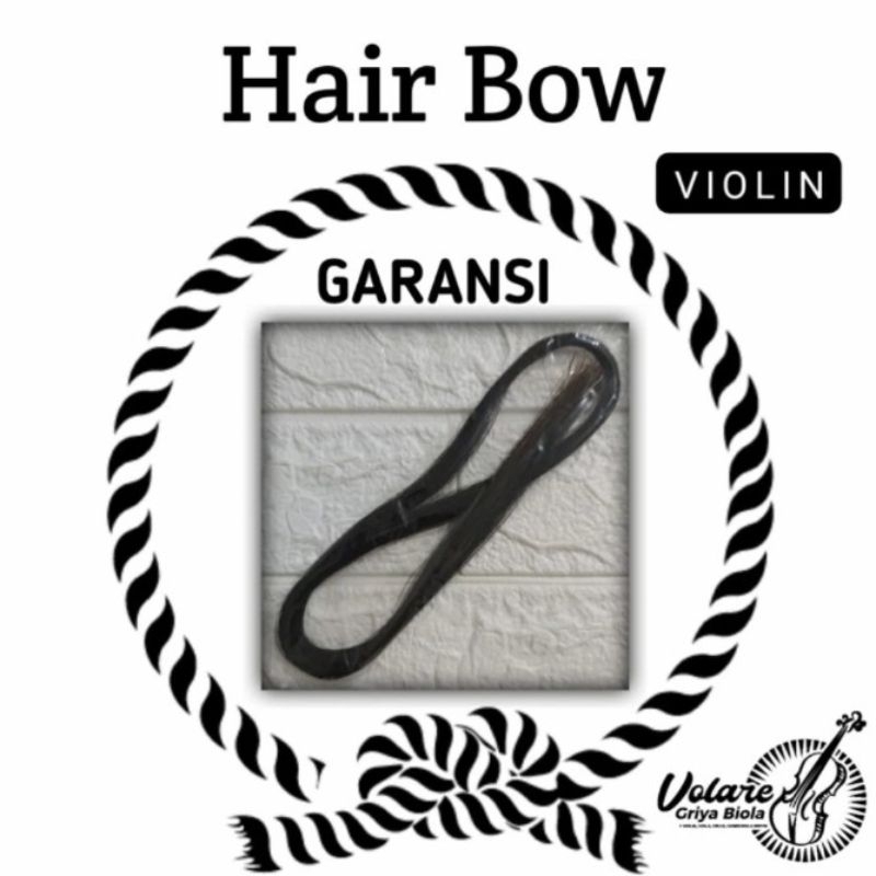 Hair bow biola - Ekor kuda hitam