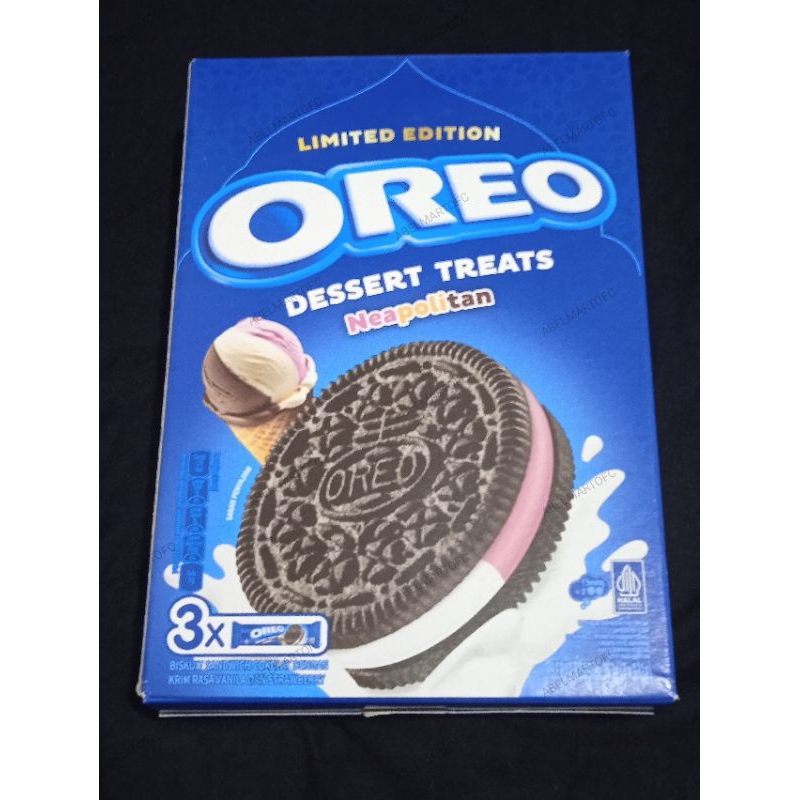 

OREO DESSERT TREATS NEAPOLITAN / OREO LIMITED EDITION / OREO ORIGINAL / OREO COKELAT / OREO RED VELVET / OREO STRAWBERI / OREO ICE CREAM BLUEBERRY / OREO WAFER / OREO SOFT CAKE / WAFER OREO / BISKUIT OREO