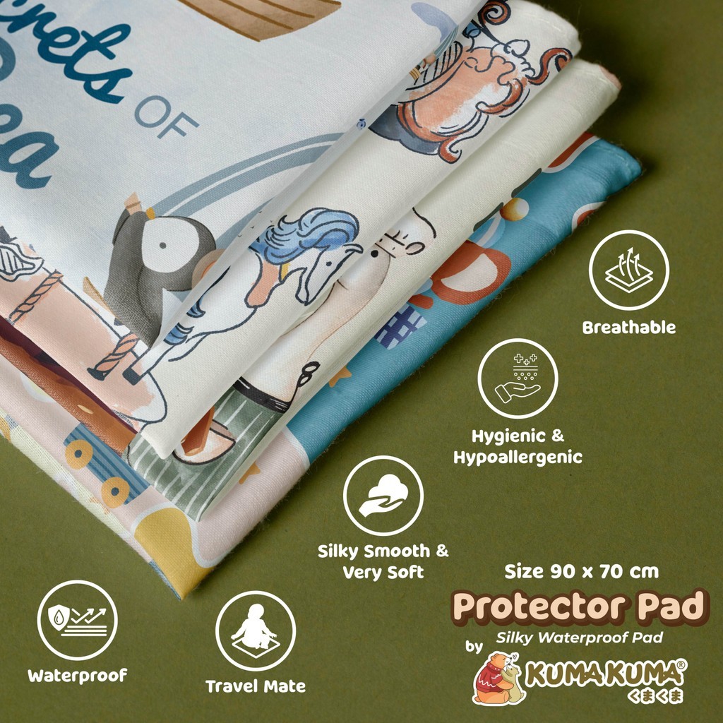 KUMA KUMA Smoothy Protector Pad Fleece Waterproof 90cm x 70cm - Perlak Kain Anti Air