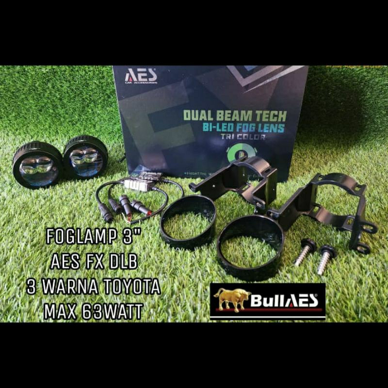 Foglamp Biled AES 3in 3warna Dobel Laser Mantap