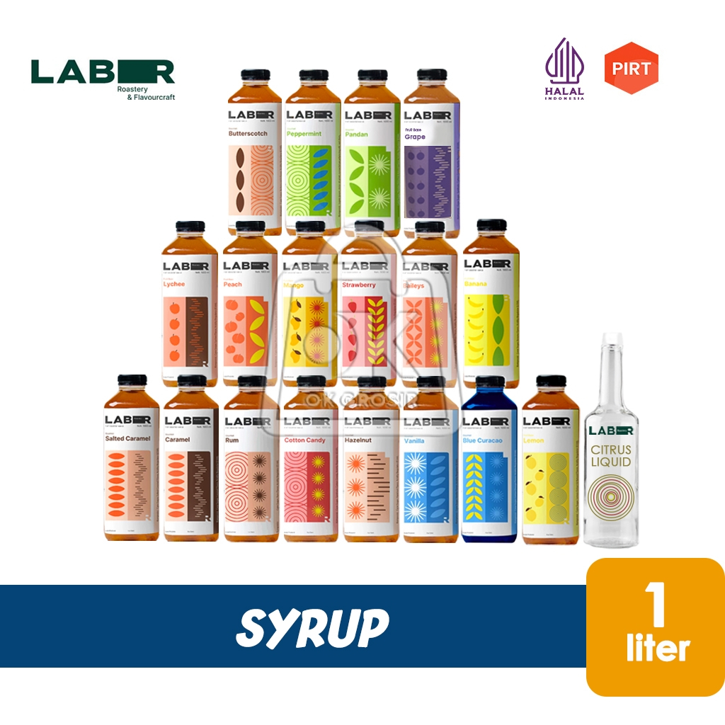

Sirup LABR Syrup Minuman Cafe LABORE Roastery Flavourcraft All Varian [Botol 1 Liter]