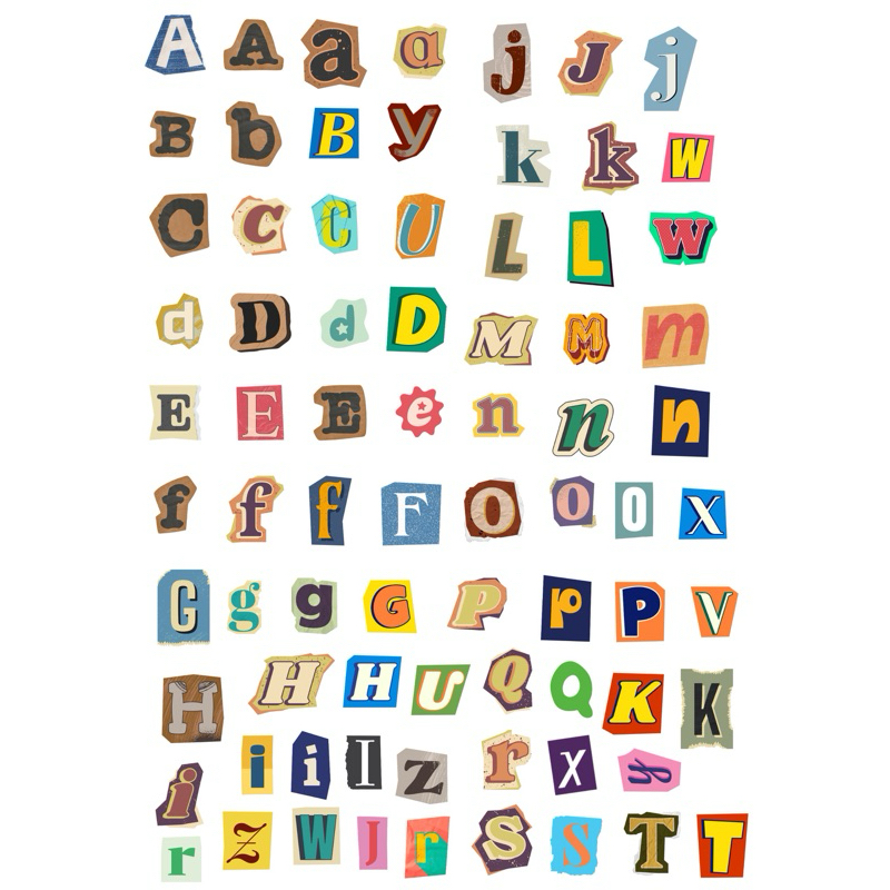

LUVIESNU STICKER HURUF ISI 75 PCS ALPHABETS STICKER HURUF RANDOM AESTHETIC CUTE