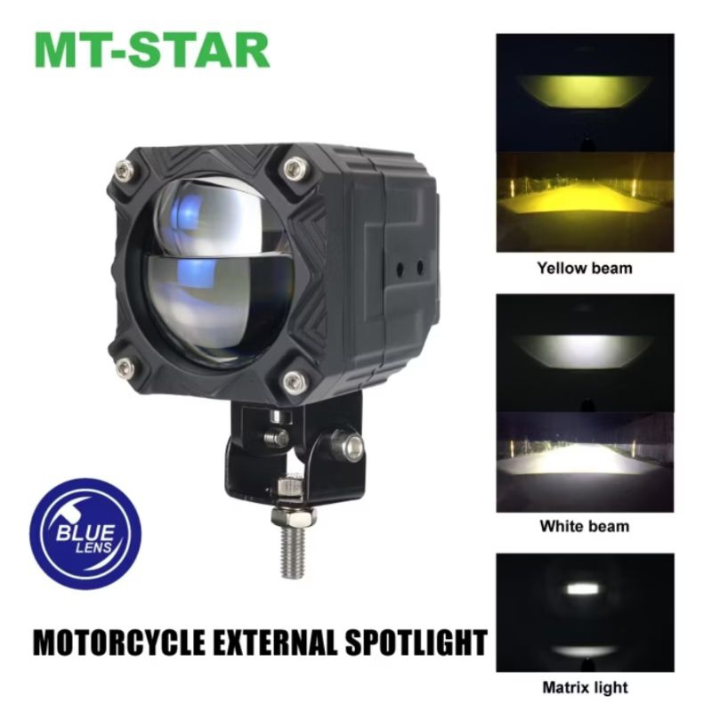 Lampu Tembak Biled Led 3warna Blue Lens Mt-Star Satuan