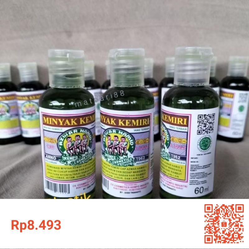 Minyak Kemiri Cap Azwar Hamid 3 Anak