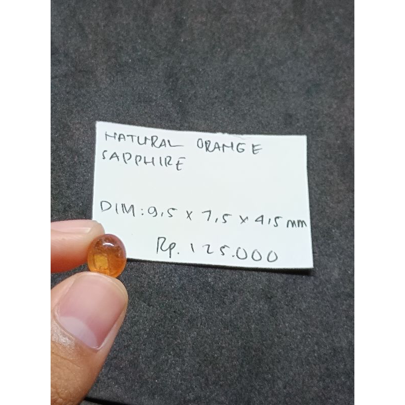 natural orange sapphire