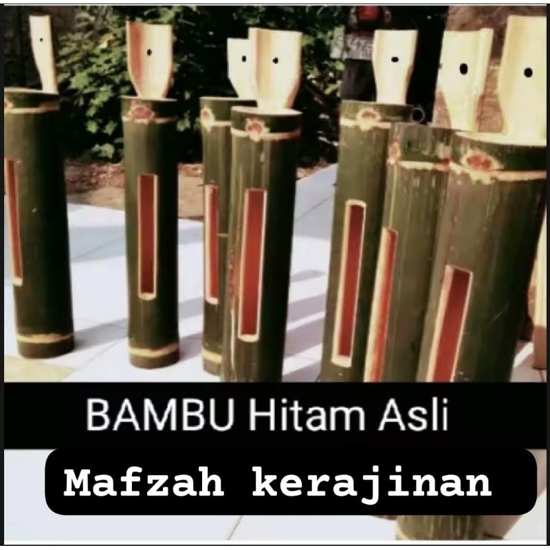 kentongan bambu hitam asli natural kentongan pos ronda siskamling hitam kualitas bagus