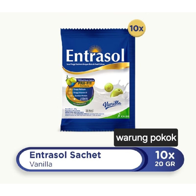 

ENTRASOL SACHET 10 x 20 GR VANILA COKLAT / ENTRASOL RENCENG VANILA COKLAT