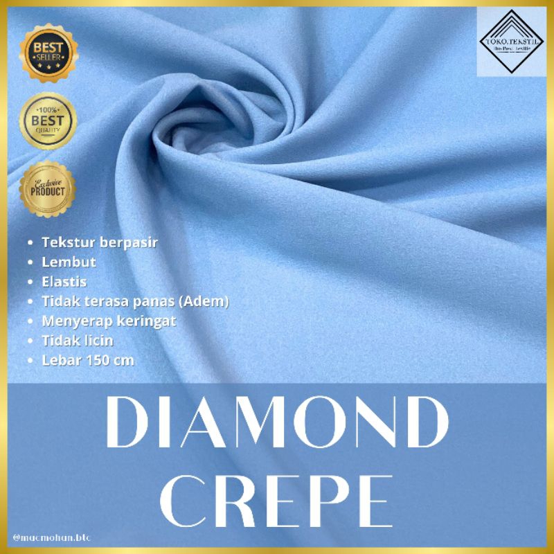KAIN DIAMOND CREPE / DIAMOND CREPE ITALIANO GEORGETTE / KAIN CREPE POLOS / CREPE PREMIUM [ TERMURAH 