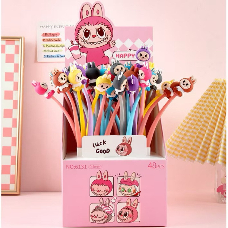 

Pen Anak Goyang Lentur Labubu Pulpen Elastis Lucu Rubber 0.5mm