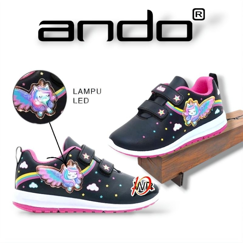 (NEW LAMPU LED) SEPATU SEPATU ANDO UNICORN 29-32 ORIGINAL