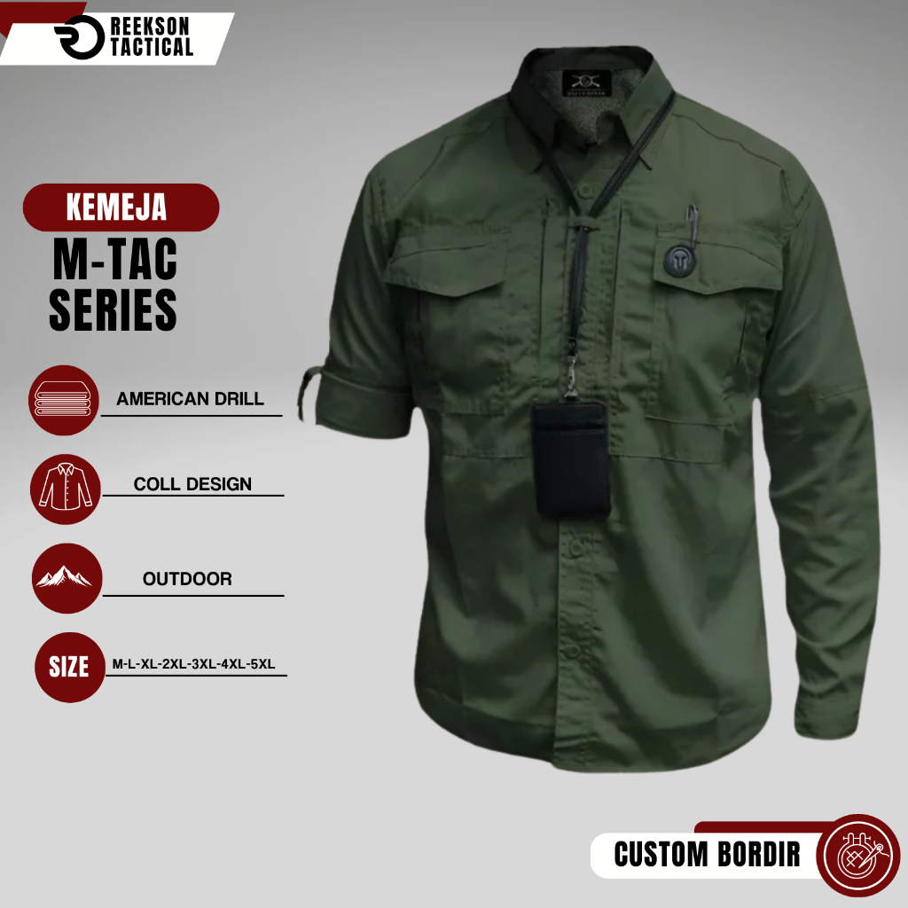 Kemeja Tactical Lengan Panjang Pria Dan Wanita Original Outdoor Indoor PDH PDL Baju Kerja Lapangan