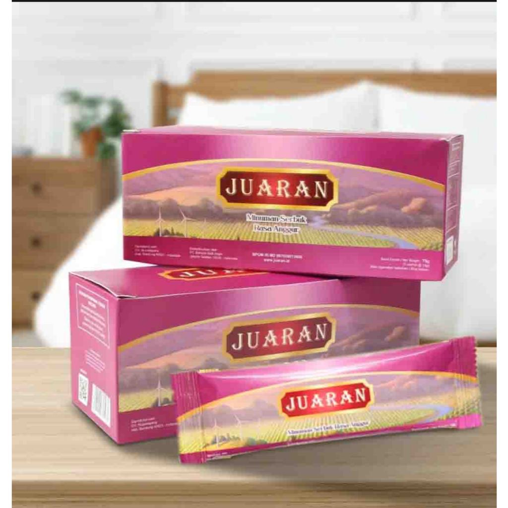 

JUARAN Minuman Serbuk Rasa Anggur 1 Box Isi 5 Sachet