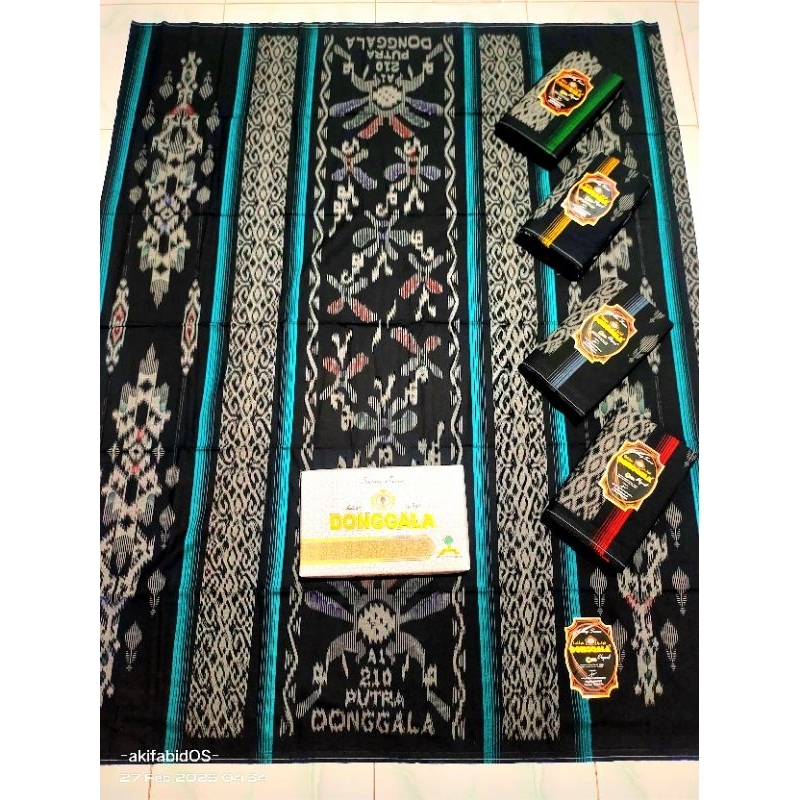-akifabidOs- sarung PUTRA DONGGALA HITAM 3D GRADASI COLET sarung donggala dewasa sarung donggala hit