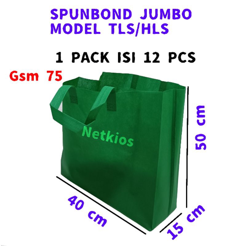 

TAS SPUNBOND BESAR SHOPPING BAG TAS SEMBAKO TAS KAIN YANG BESAR TAS JUMBO TAS TEBAL GOODIE BAG UK : 40X15X50 CMHARGAYANGTERTERAHARGAPERLUSIN(ISI12PCS)