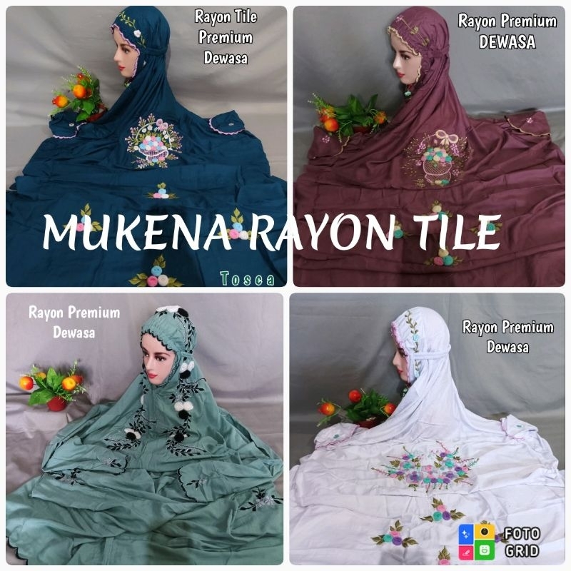 NEW MODEL MUKENA RAYON TILE | MUKENA RAYON PREMIUM DEWASA JUMBO TERUSAN LAJURAN SUPER ADEM SUPER JAT
