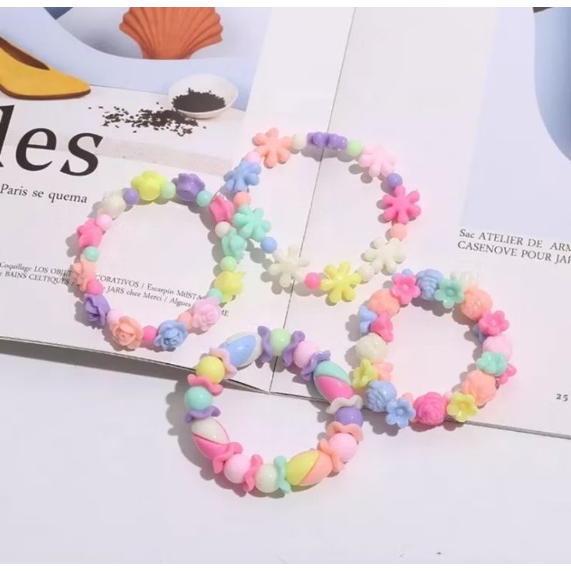 GELANG MANIK MANIK / GELANG KOREA DEWASA/ANAK ANAK