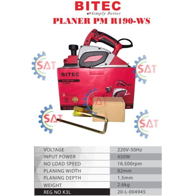Planer Bitec PM R190-WS, Mesin Serut kayu Bitec PM R190-WS