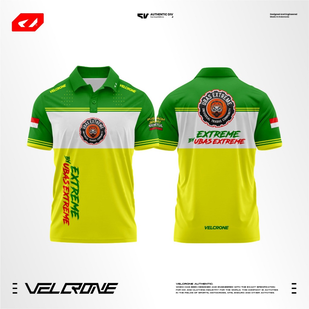 JERSEY POLO REGULER KANCING/POLO UBAS EXTREME/POLO VELCRONE