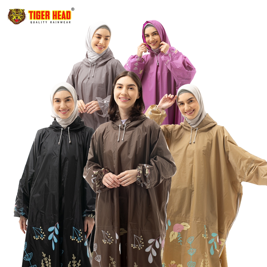 Jas Hujan Gamis Nabila Tiger Head - Kode 68343